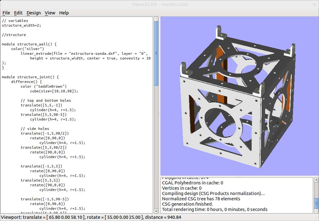 OpenSCAD screenshot