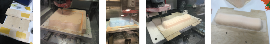 milling foam pieces on a CNC machine