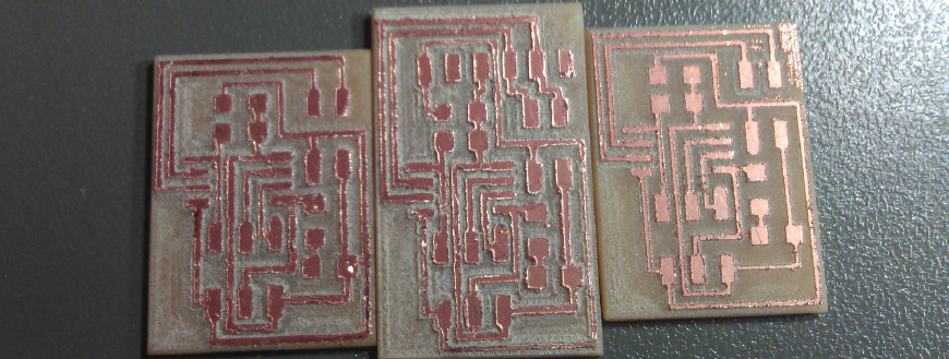 milled out PCB boards