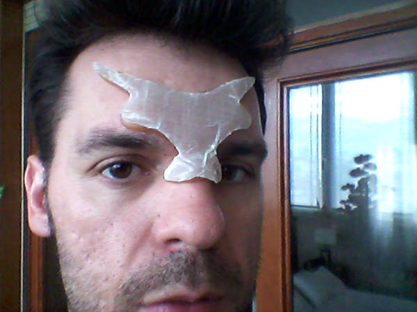 Japi wearing the mask