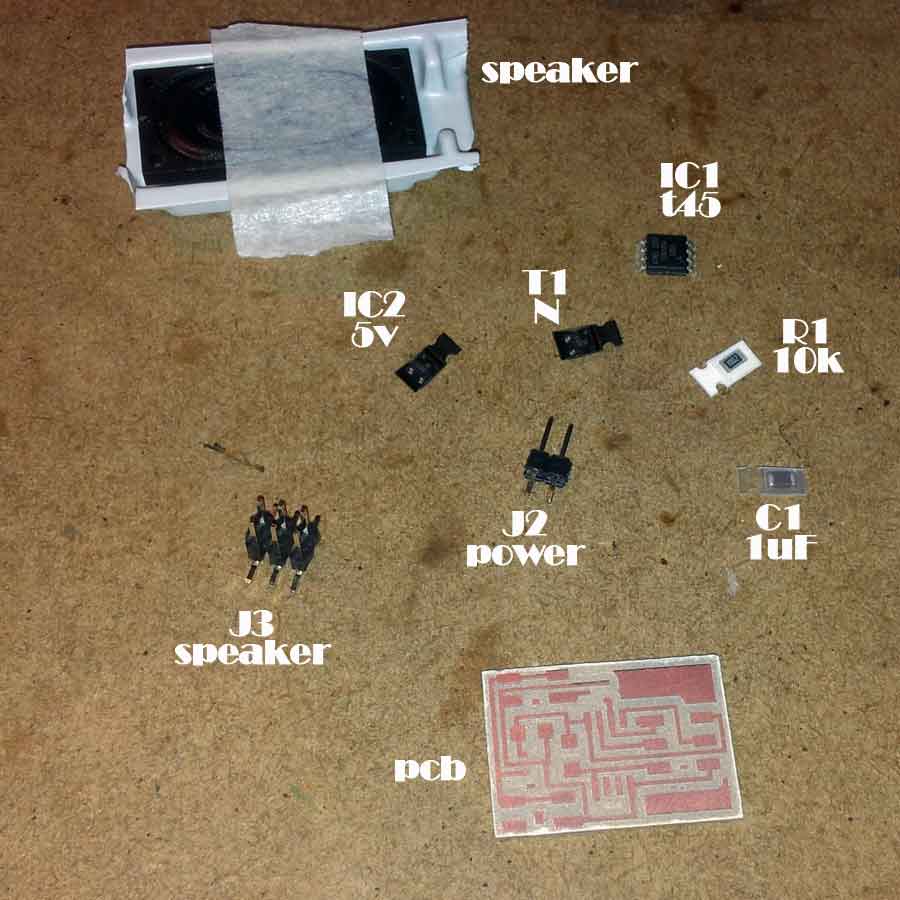 components to bouild hello.speaker.45