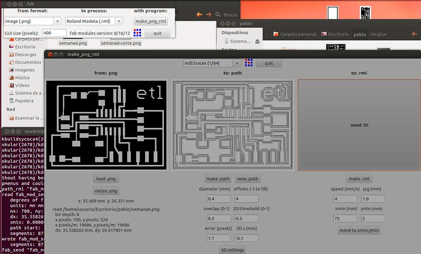 parameter in rolan modela to mill