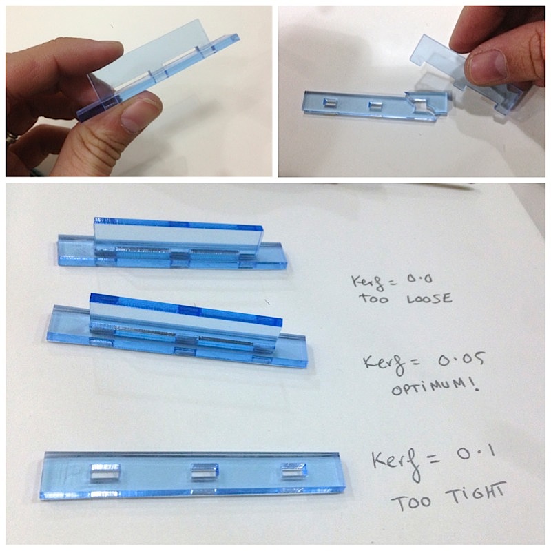 Testing kerf values