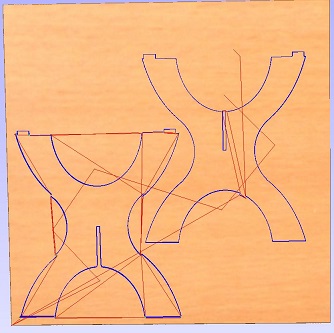 Legs tool path