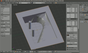 bow's handle 3D model in Blender