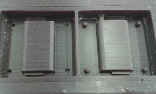 Hard mold with walls