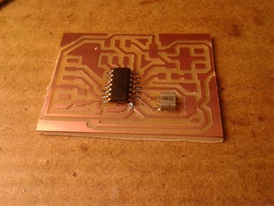 with a little soldering flux
