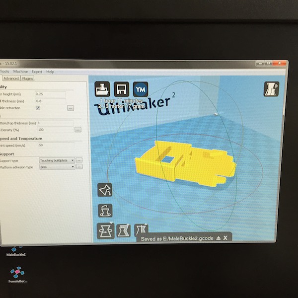 3D printing buckle