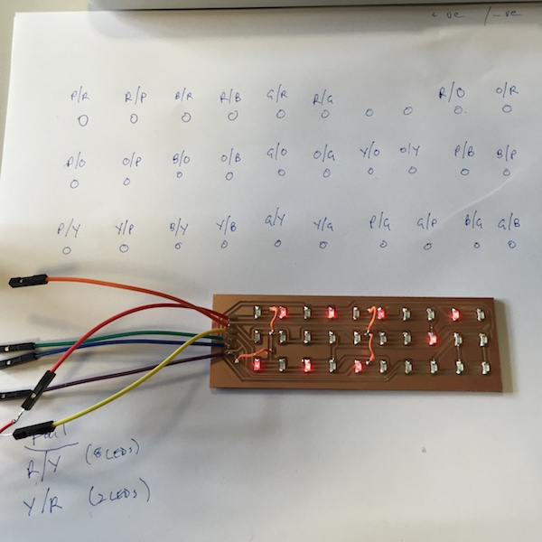 test milled LED array