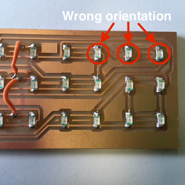 LEDs wrong way round