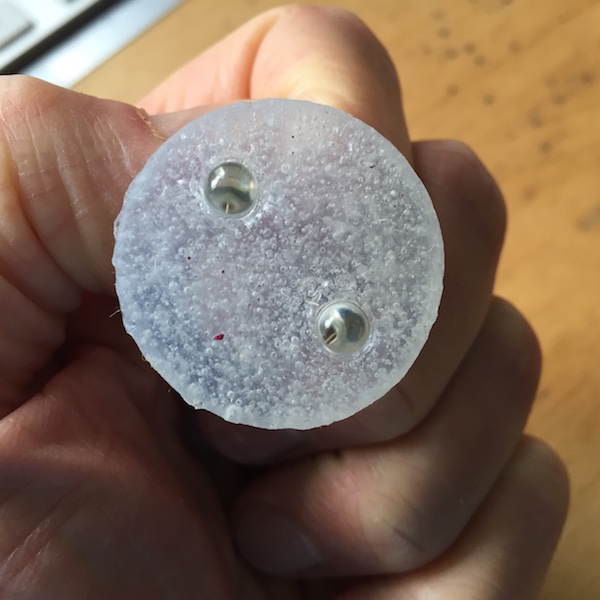 Sorta Clear token with LEDs