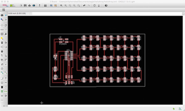 Eagle hello array board