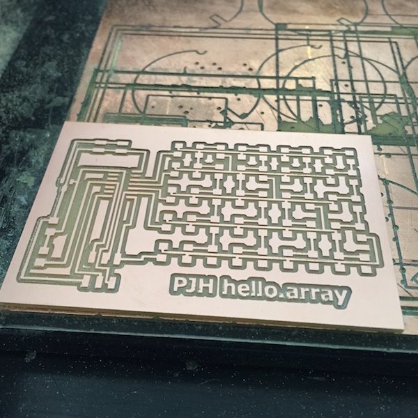 Hello array milled traces