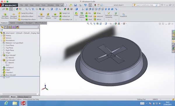 Front wheel riser block design