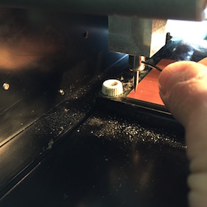 Setting up end mill on board