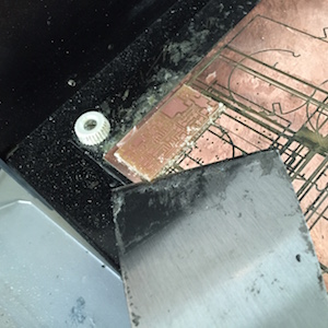 Removing milled board from bed