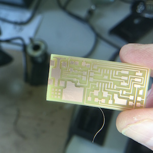 Milled board ready for deburring and cleaning