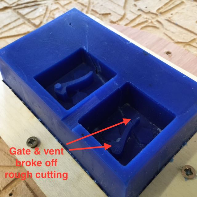 Wax mould part broke