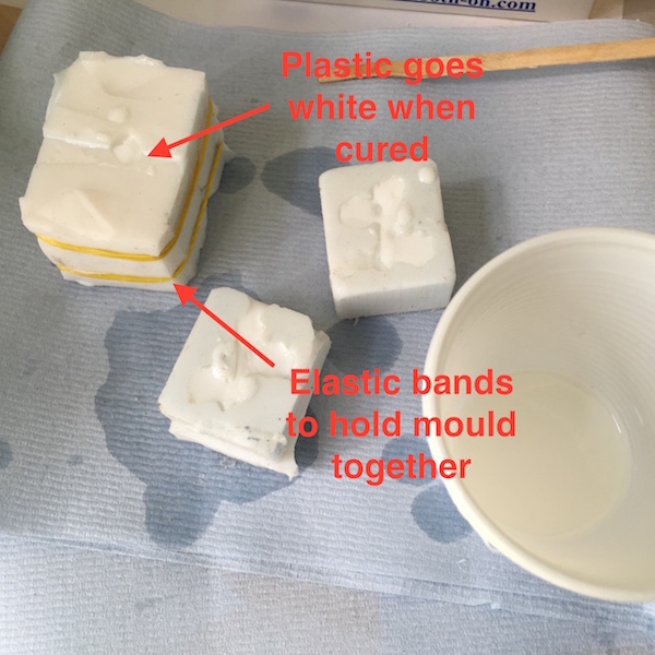 Part cast in mould