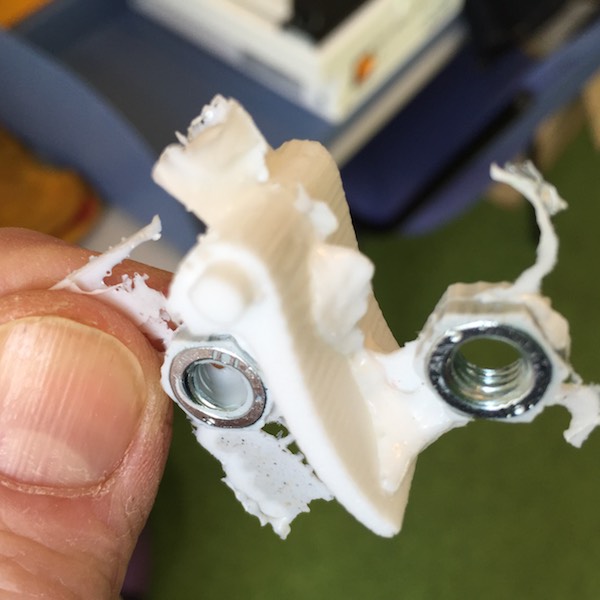 Part removed from mould with flash