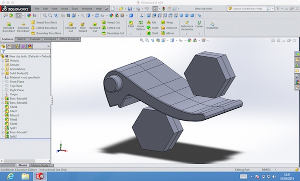 SolidWorks clip and locators