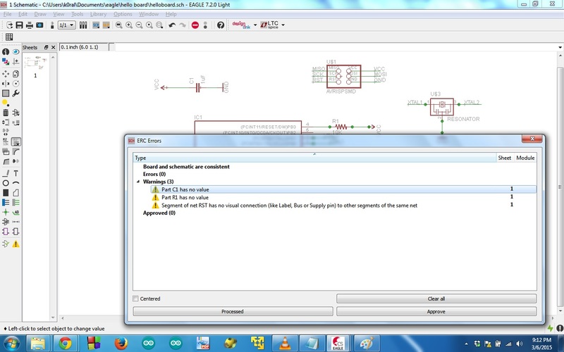 eagle schematic - ERC check