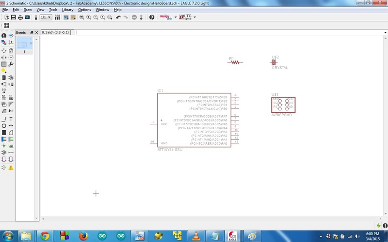 eagle schematic - first components