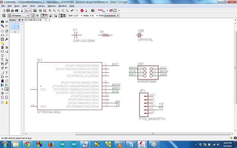 eagle schematic - first connections