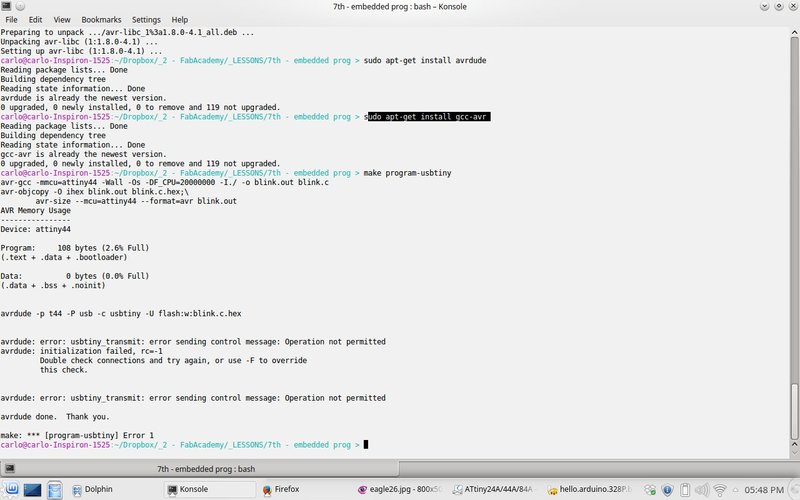 program usbtiny error