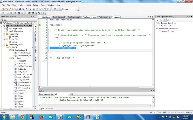 psoc - delay value