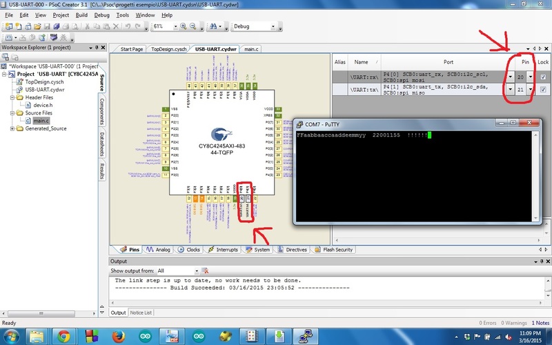psoc - UART code example