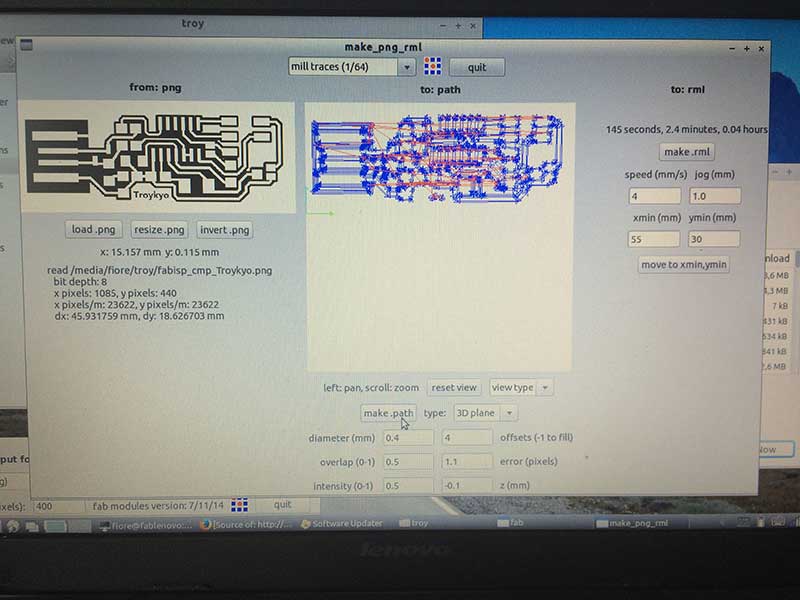 Calculating the path