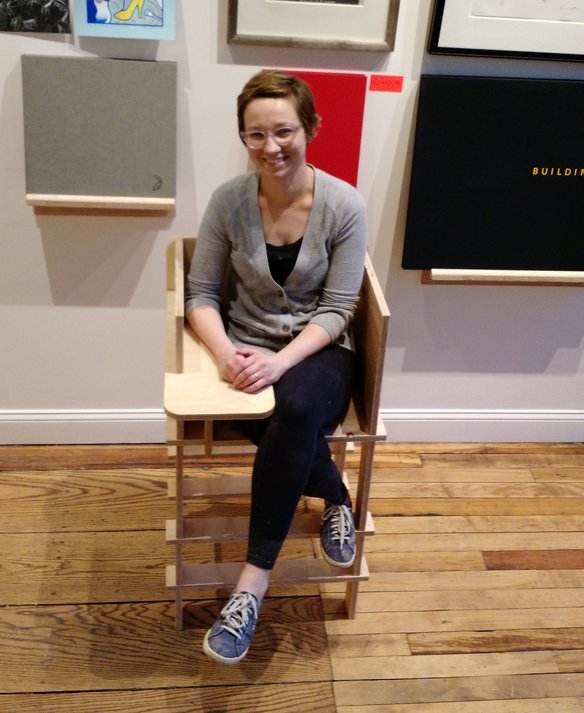 finished chair with person