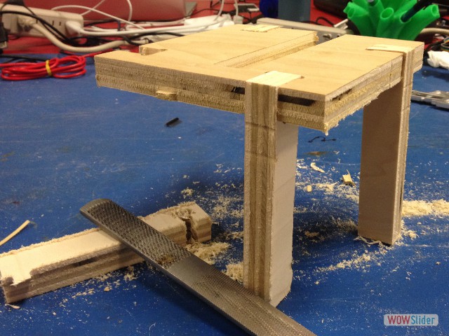 a prototype that needed filing down to press fit