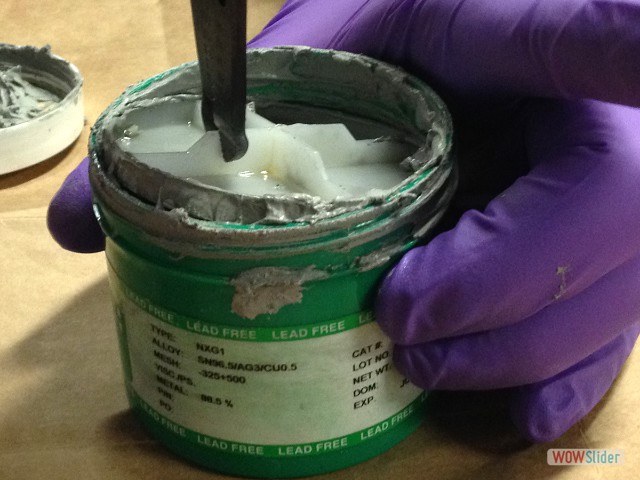 mixing the paste