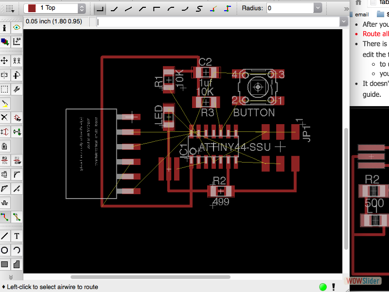 building the traces in Eagle