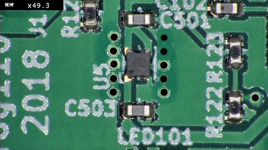 Detail shot of the voltage regulator