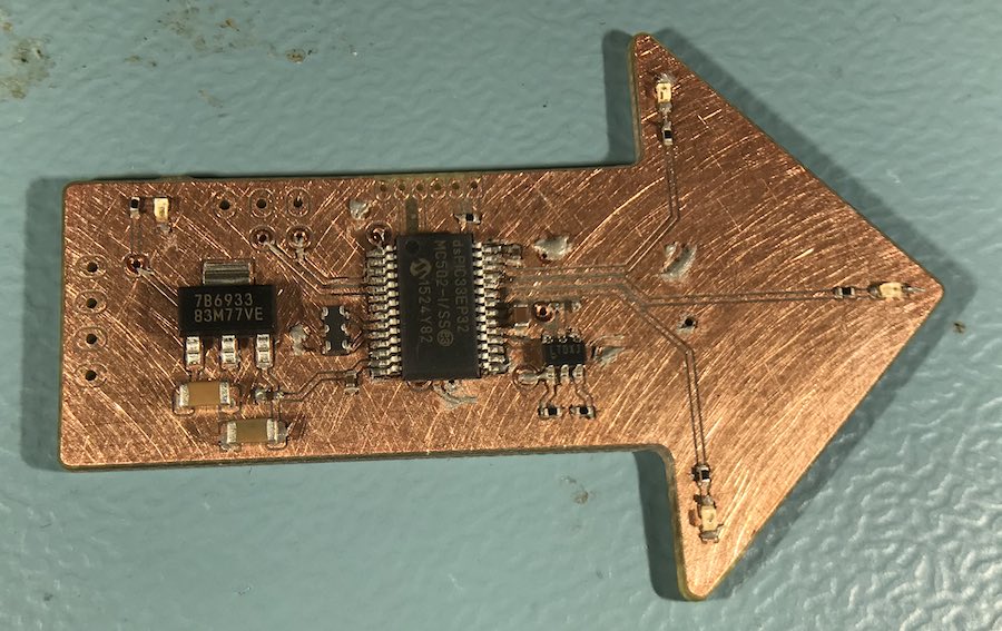 the board with parts on it