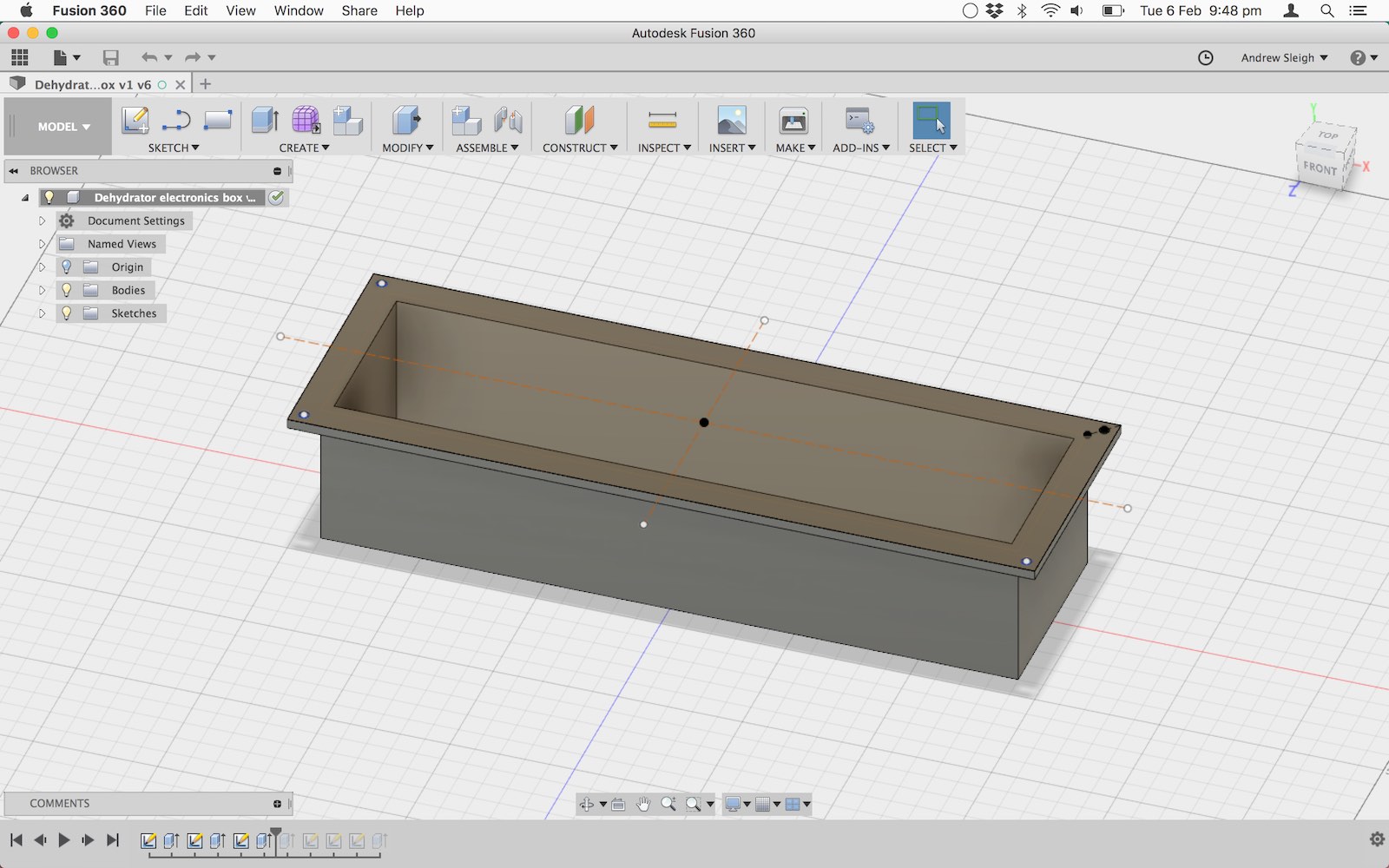 fusion360 dehydrator electronics box