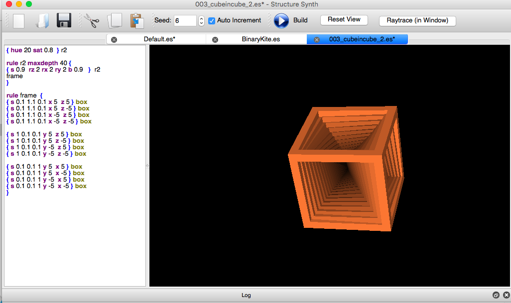 structure synth cube play