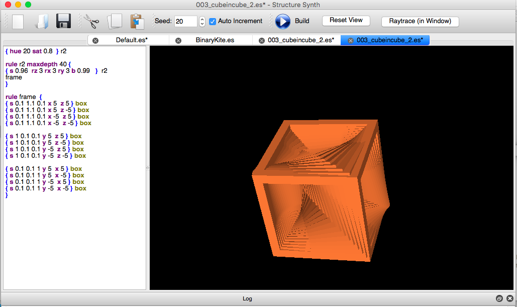 structure synth cube play