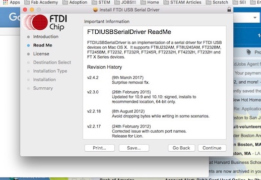 FTDI drivers