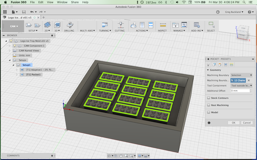 Finishing toolpath geometry