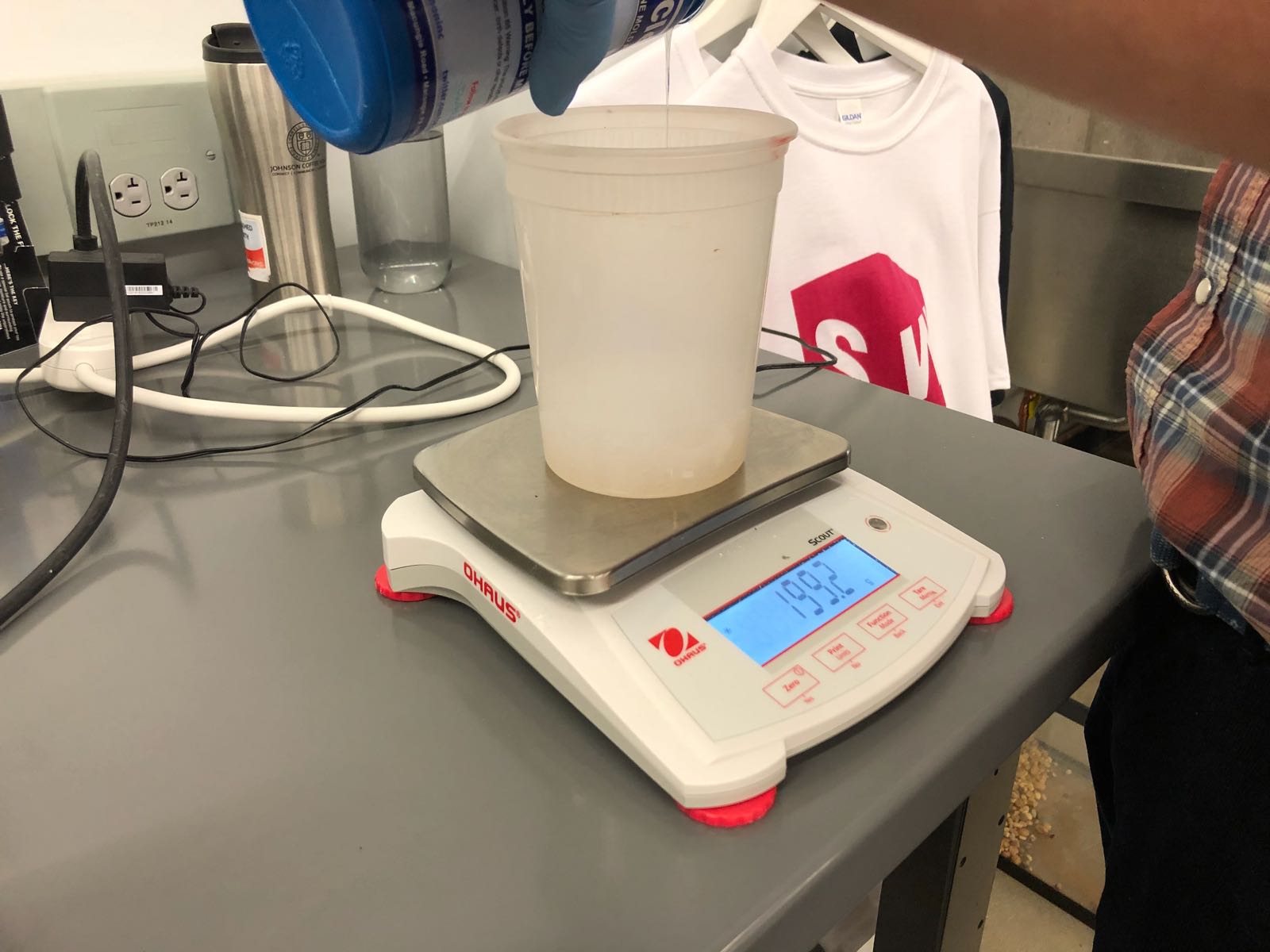 Weighing part A and Part B