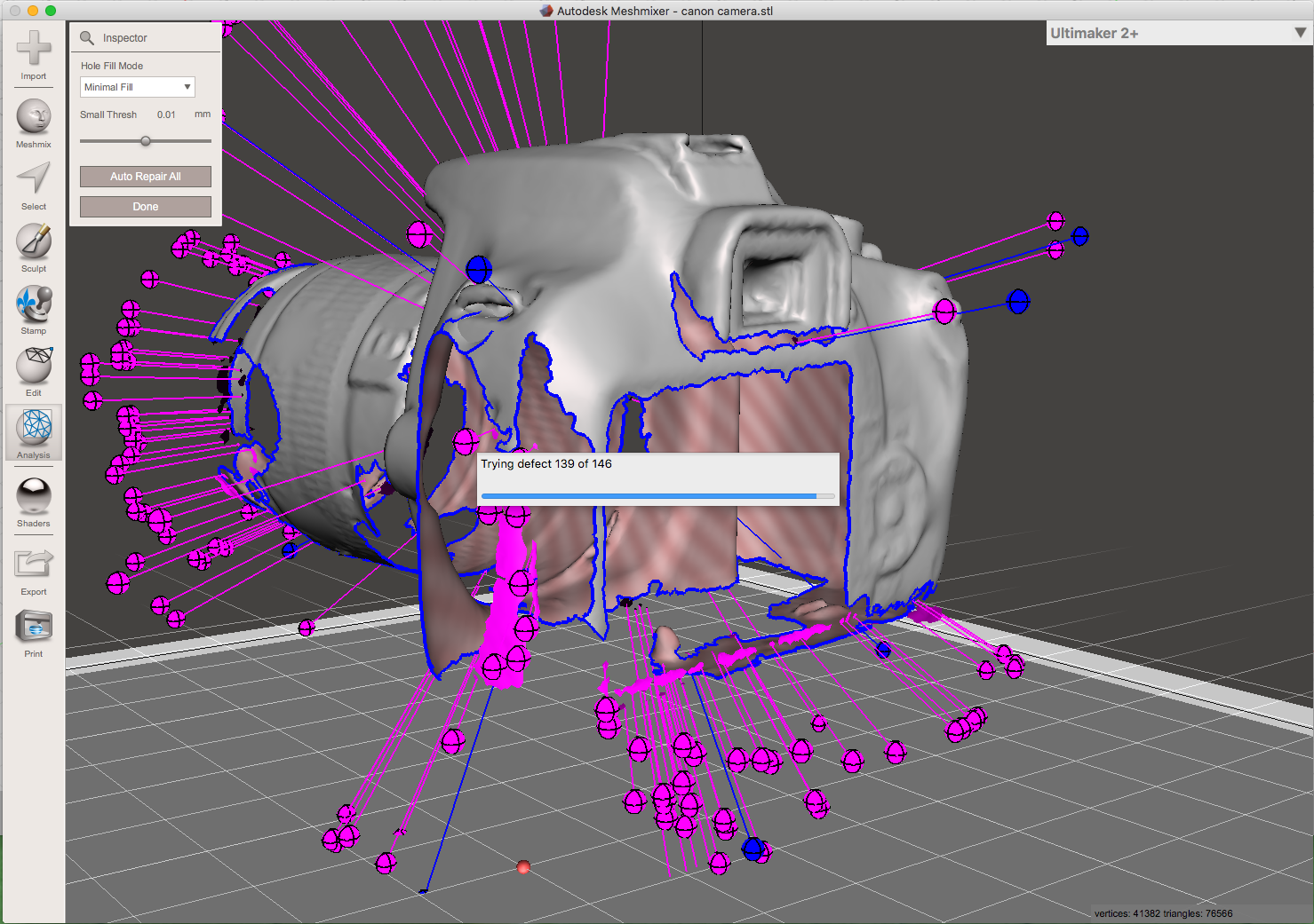 reparining the mesh