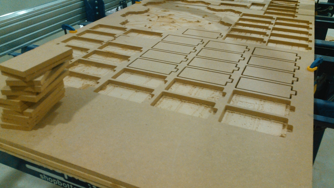 cutted parts on shopbot