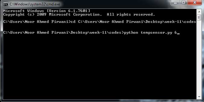 command to run python file