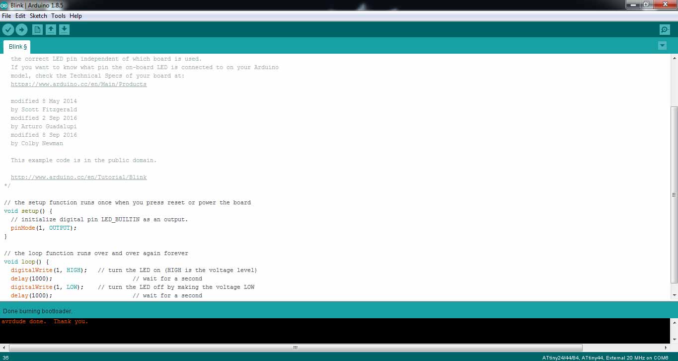 Burn bootloader and upload code in Arduino IDE