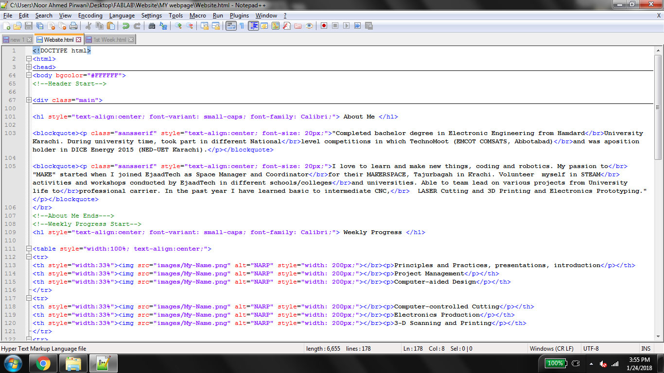 Code on Notepad++