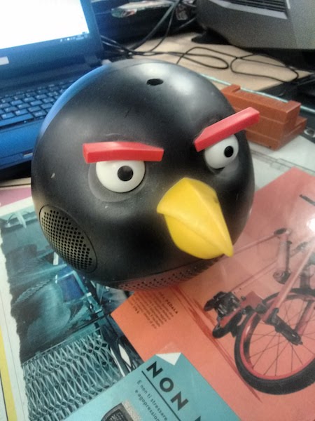 The funny Angry Birds speaker.